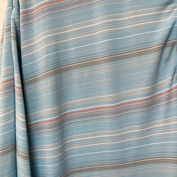Nike Golf Light Blue Multi Color Striped Short Sleeve Polo Men’s Size L - Picture 3 of 5
